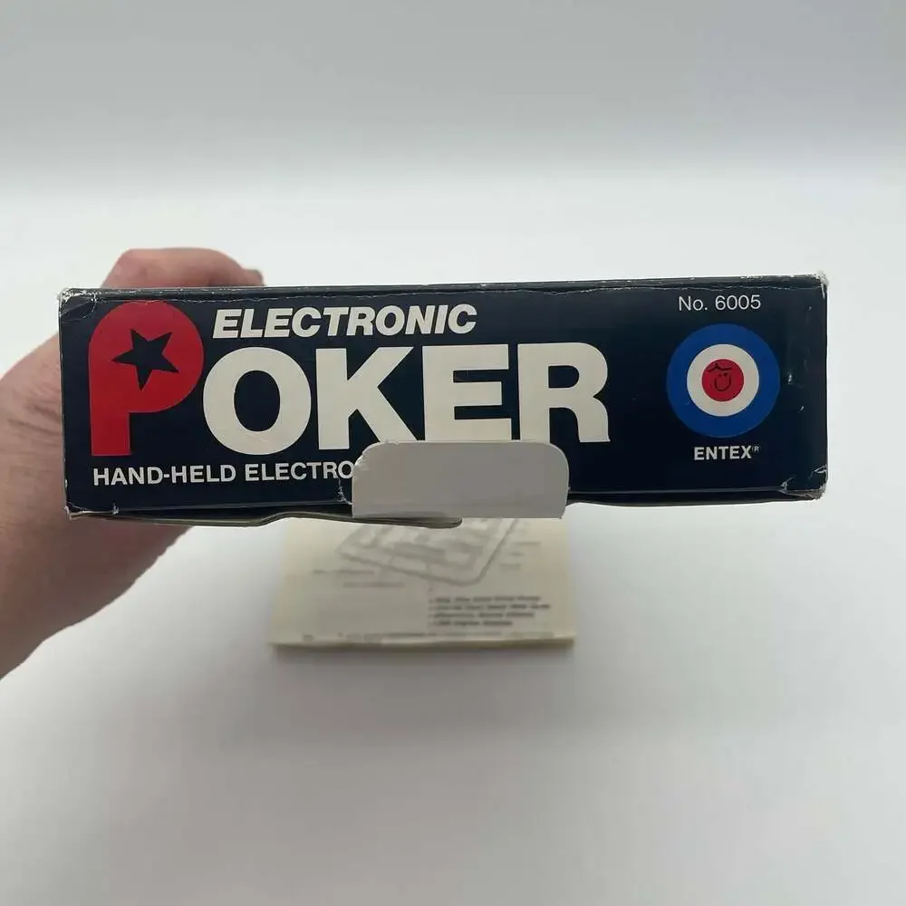 Vintage 1979 Entex Electronic Poker Handheld Game No. 6005 with Box and Instruct